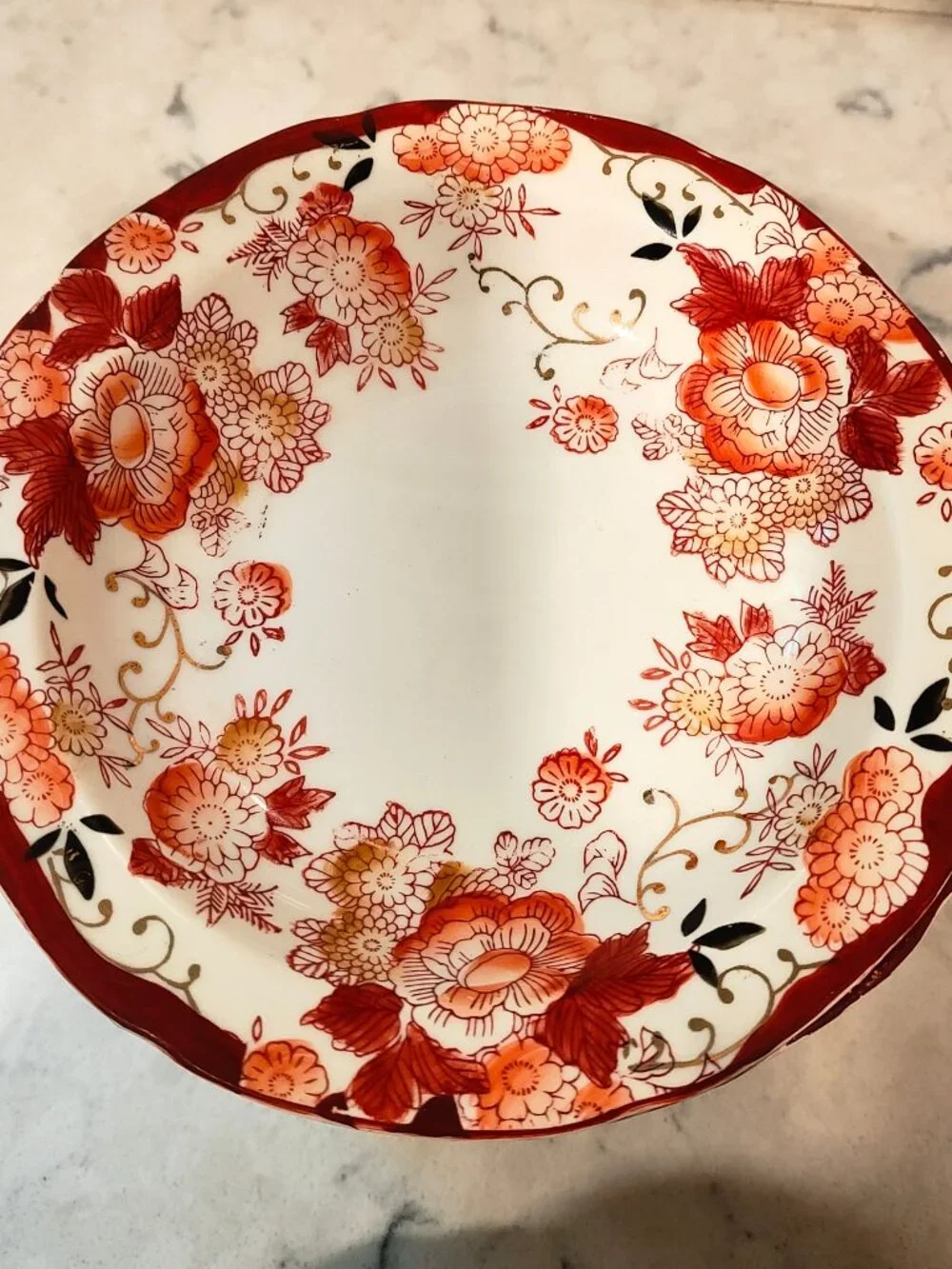 MORIYAMA MORI-MACHI JAPAN Antique China Tea Set Red Lotus